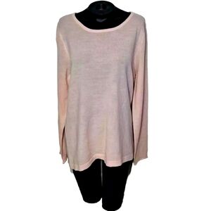 United States Sweaters Pink Relaxed Longsleeve Women's XL Blouse Lace Back B20#1